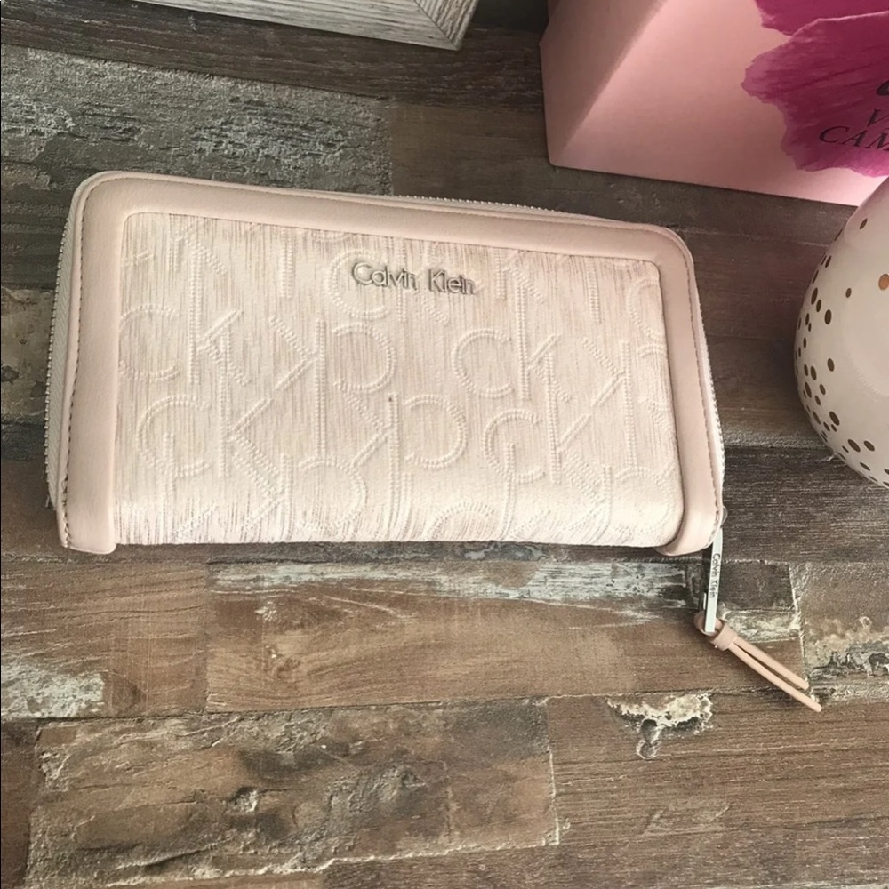Calvin Klein wallet in powder pink color